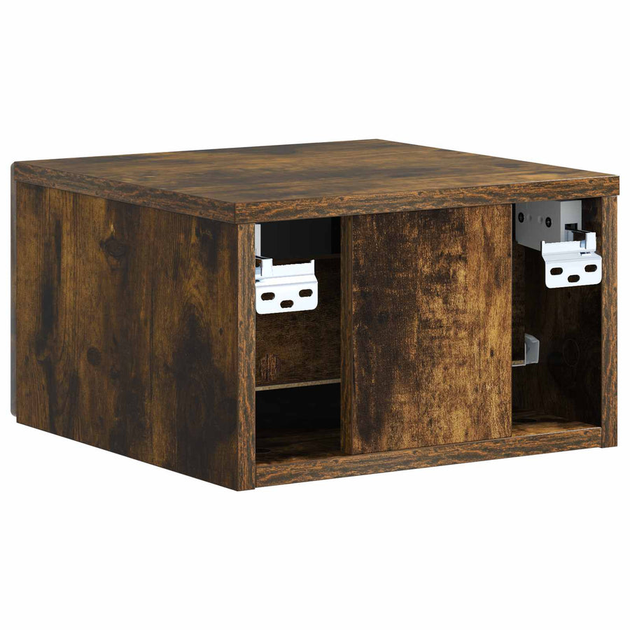Wandbeugel Bedkast 2 pcs Gerookt eiken 33 x 34,5 x 20 cm