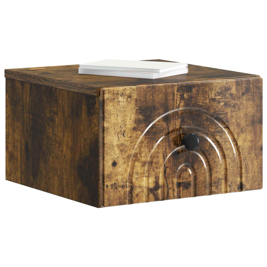 Wandbeugel Bedkast 2 pcs Gerookt eiken 33 x 34,5 x 20 cm