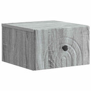 Nachtkastje 33x34.5x20 cm grijs sonoma bewerkt hout muurmontage