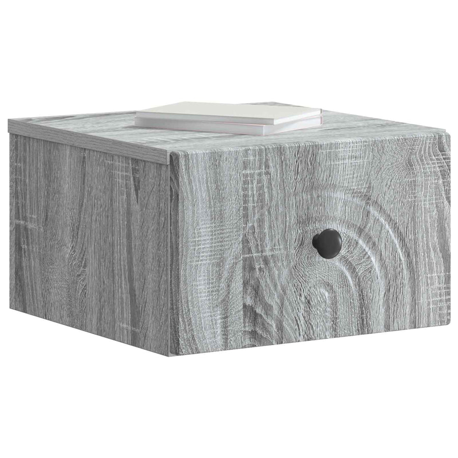 Wandbeugel Bedkast Grijs sonoma 33 x 34,5 x 20 cm Bewerkt hout
