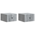 Wall Bracket Bed Cabinet 2 pcs Sonoma Grey 33 x 34.5 x 20 cm