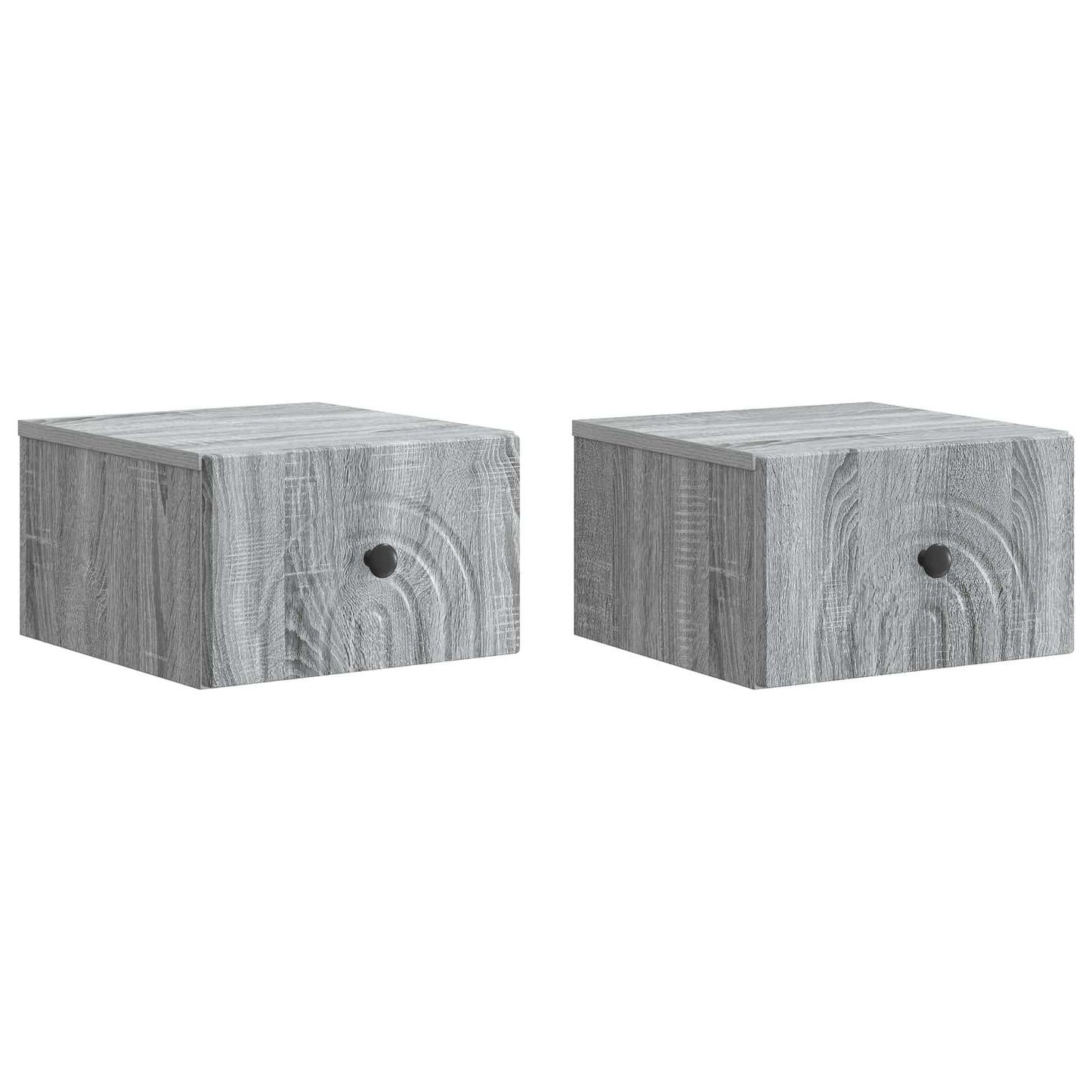 Wandbeugel Bedkast 2 pcs Grijs sonoma 33 x 34,5 x 20 cm