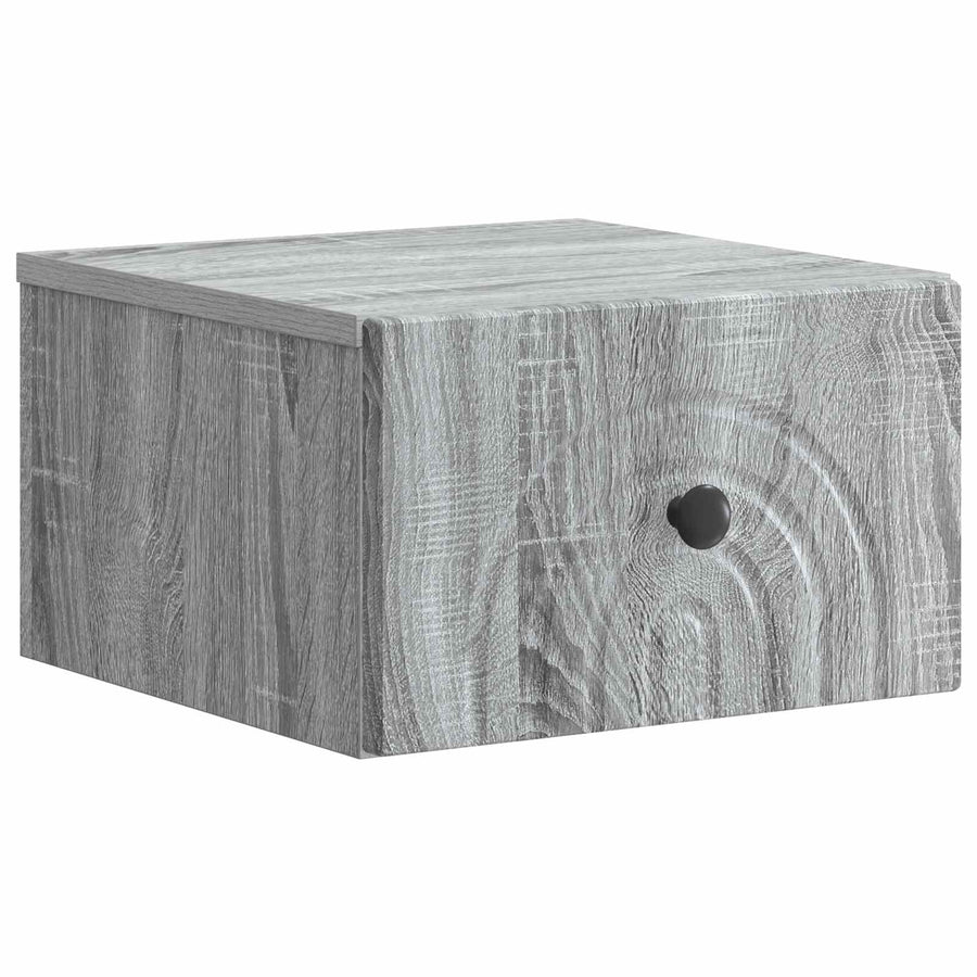 Wandbeugel Bedkast 2 pcs Grijs sonoma 33 x 34,5 x 20 cm