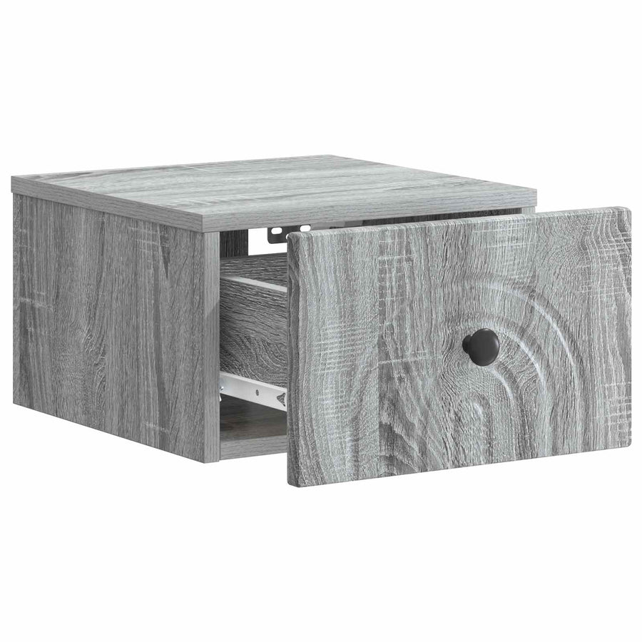 Wandbeugel Bedkast 2 pcs Grijs sonoma 33 x 34,5 x 20 cm