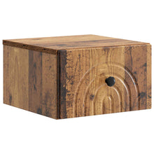 Wandbeugel Bedkast Oud hout 33 x 34,5 x 20 cm Bewerkt hout