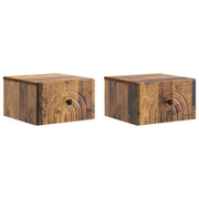Nachtkastjes 2 stuks oud hout 33x34,5x20 cm