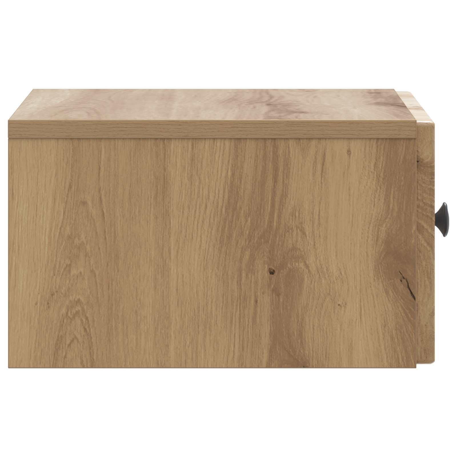 Wandbeugel Bedkast met lade Artisanaal eiken 33 x 34,5 x 20 cm