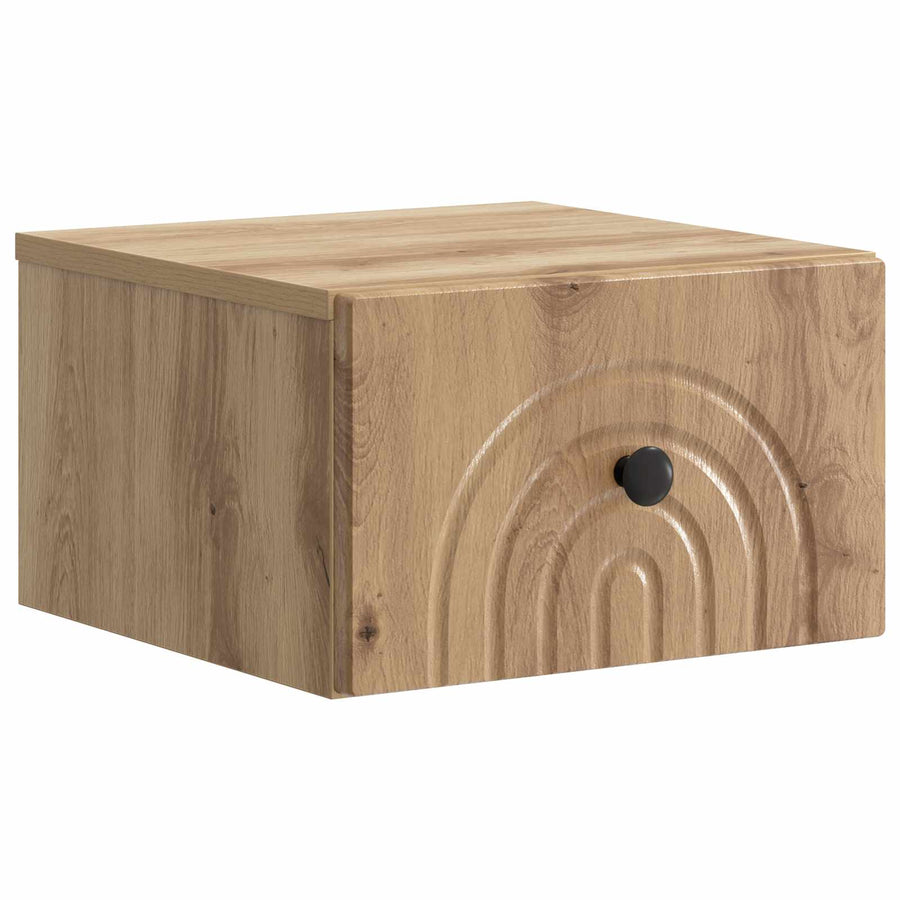 Wandbeugel Bedkast 2 pcs Artisanaal eiken 33 x 34,5 x 20 cm