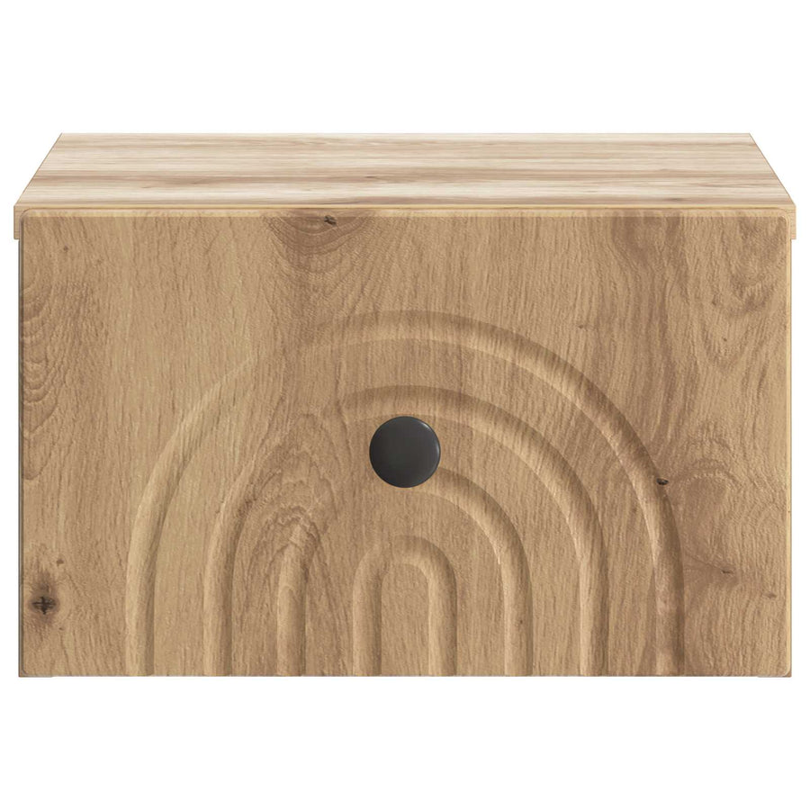 Wandbeugel Bedkast 2 pcs Artisanaal eiken 33 x 34,5 x 20 cm