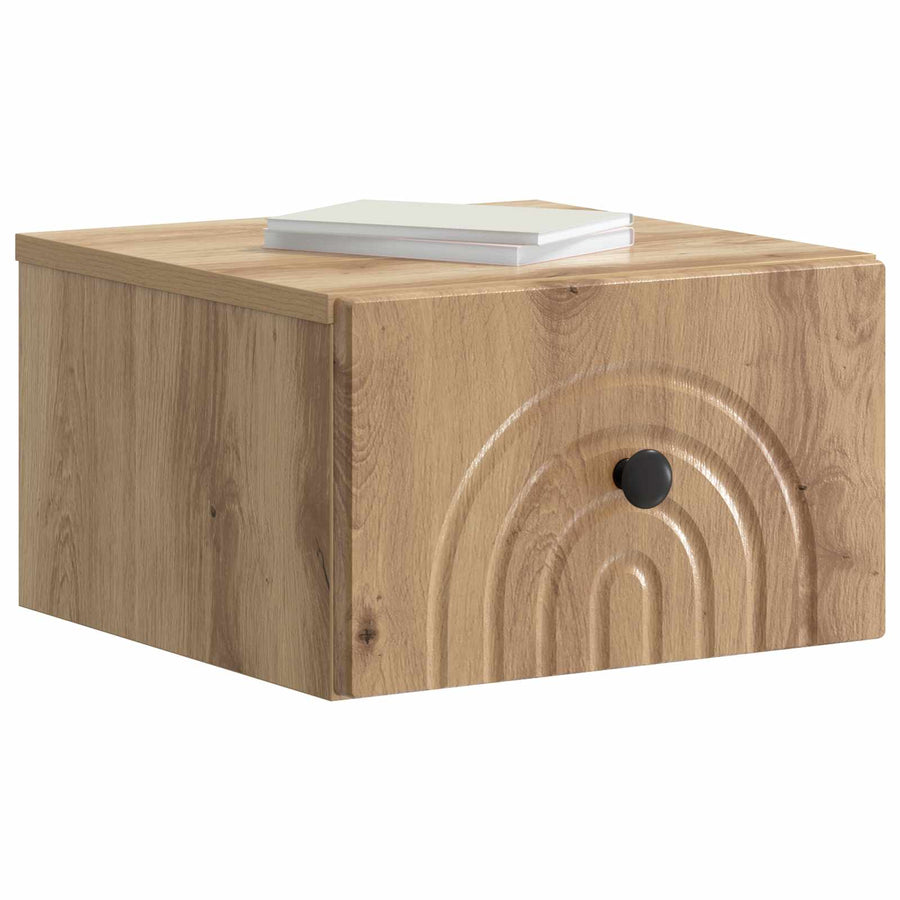 Wandbeugel Bedkast 2 pcs Artisanaal eiken 33 x 34,5 x 20 cm