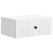Nachtkastje 49x34.5x20 cm wit bewerkt hout wandmontage