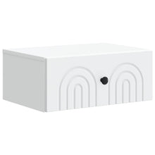 Wandbeugel Bedkast met lade Wit 49 x 34,5 x 20 cm Bewerkt hout