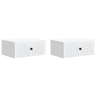 Wall bracket Bed cabinet 2 pcs White 49 x 34.5 x 20 cm Engineered wood