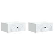 Wandkast 2 stuks wit 49x34.5x20 cm bewerkt hout