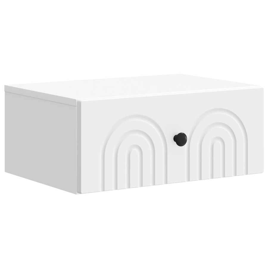Wandbeugel Bedkast 2 pcs Wit 49 x 34,5 x 20 cm Bewerkt hout