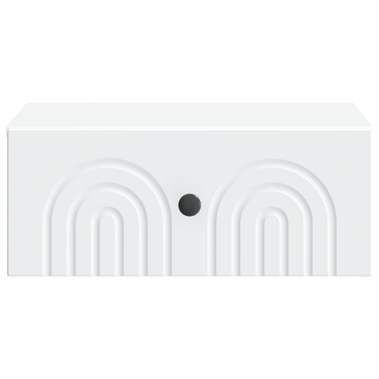 Wandbeugel Bedkast 2 pcs Wit 49 x 34,5 x 20 cm Bewerkt hout