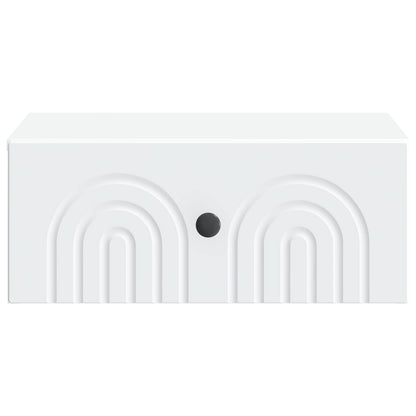 Wandbeugel Bedkast 2 pcs Wit 49 x 34,5 x 20 cm Bewerkt hout