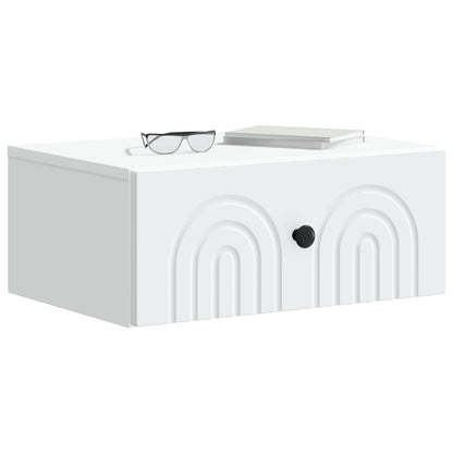 Wandbeugel Bedkast 2 pcs Wit 49 x 34,5 x 20 cm Bewerkt hout