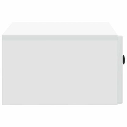 Wandbeugel Bedkast 2 pcs Wit 49 x 34,5 x 20 cm Bewerkt hout