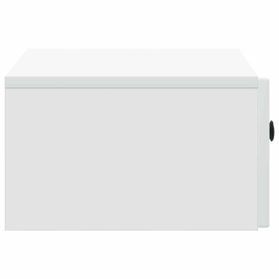 Wandbeugel Bedkast 2 pcs Wit 49 x 34,5 x 20 cm Bewerkt hout
