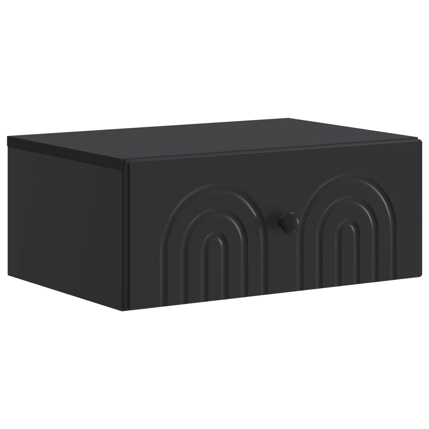 Wandbeugel Bedkast Zwart 49 x 34,5 x 20 cm Bewerkt hout