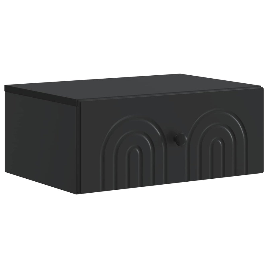 Wandbeugel Bedkast Zwart 49 x 34,5 x 20 cm Bewerkt hout