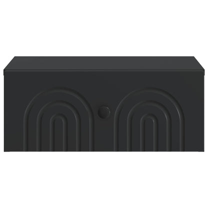 Wandbeugel Bedkast Zwart 49 x 34,5 x 20 cm Bewerkt hout