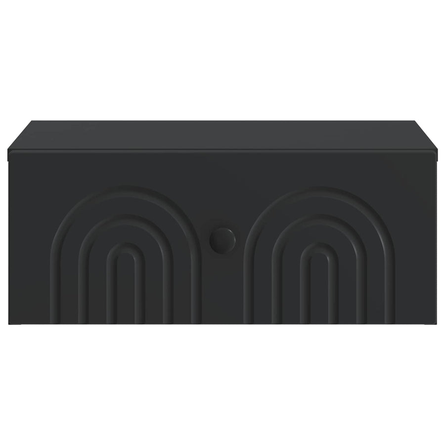Wandbeugel Bedkast Zwart 49 x 34,5 x 20 cm Bewerkt hout