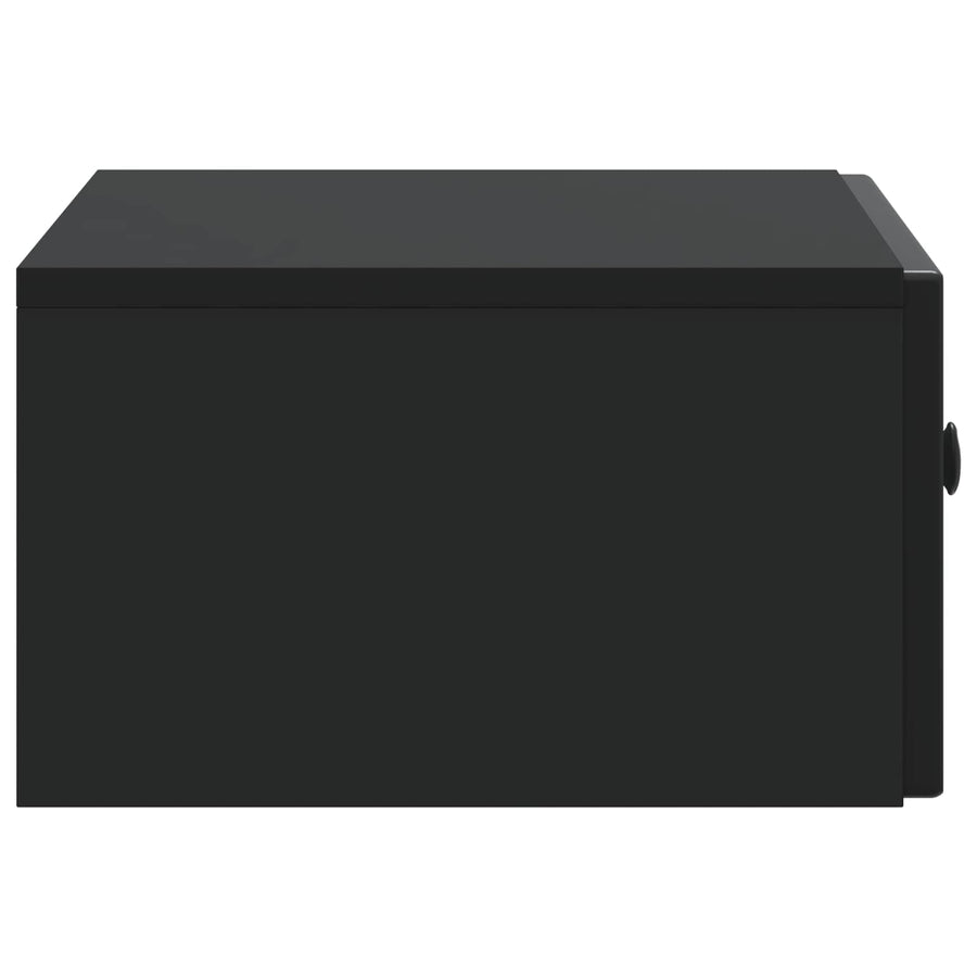 Wandbeugel Bedkast Zwart 49 x 34,5 x 20 cm Bewerkt hout