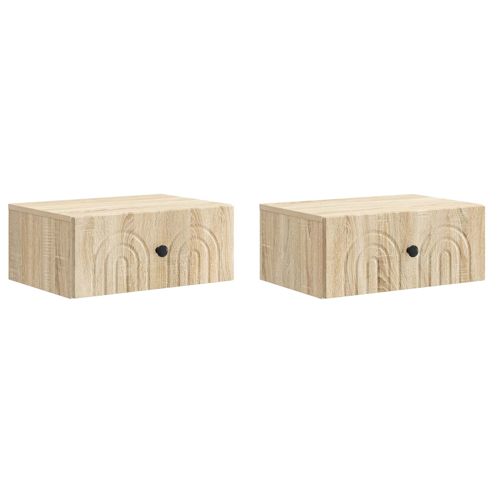 Wandbeugel Bedkast 2 pcs Sonoma Eiken 49 x 34,5 x 20 cm