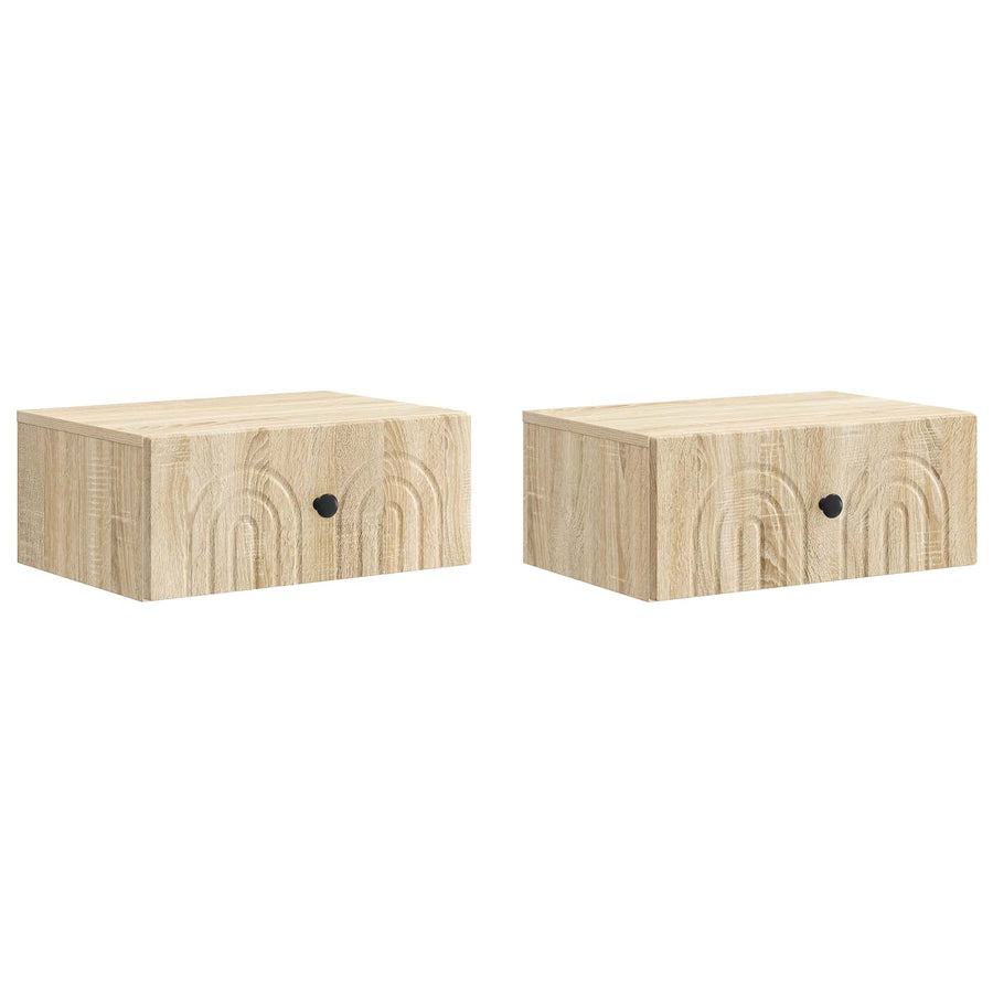 Wandbeugel Bedkast 2 pcs Sonoma Eiken 49 x 34,5 x 20 cm