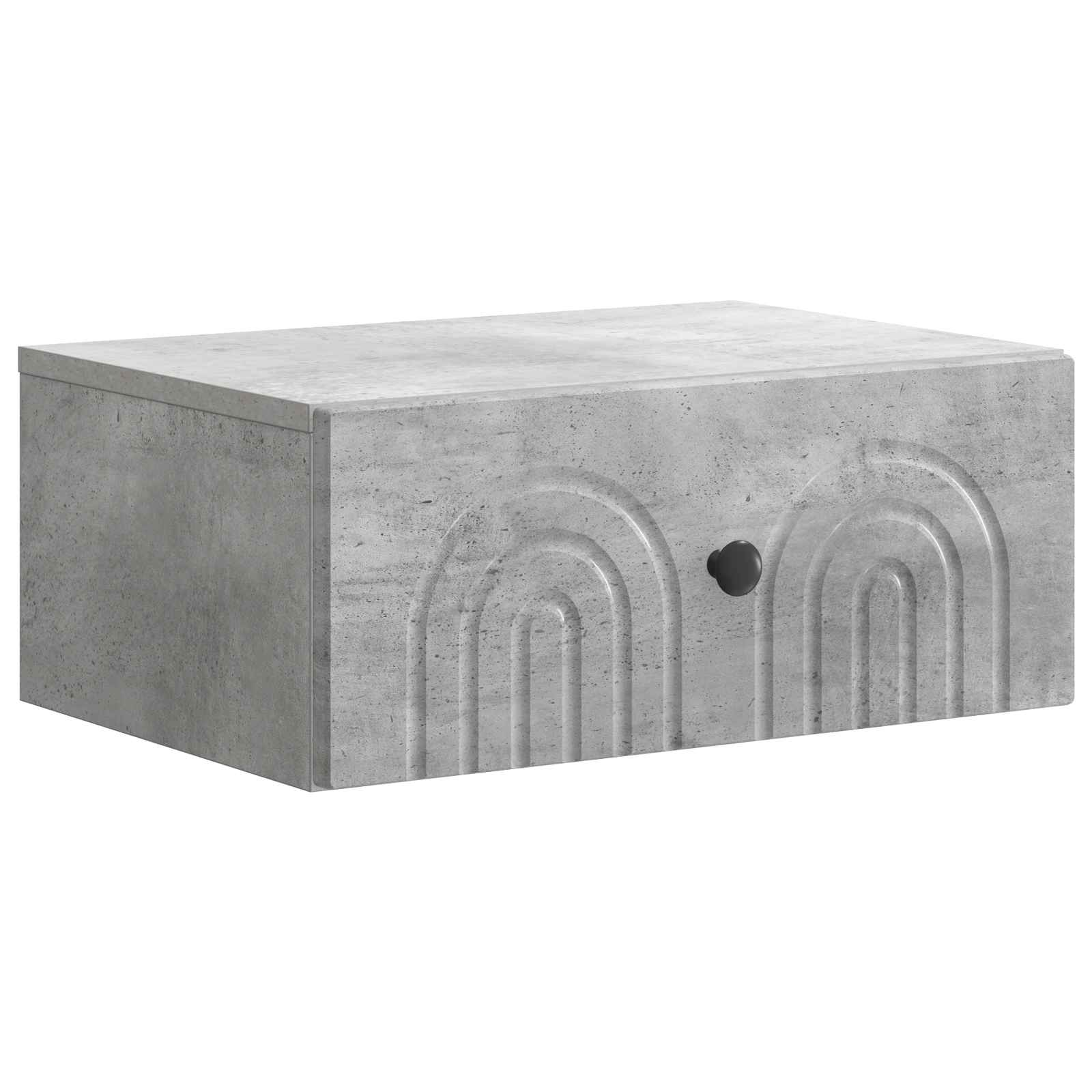 Wandbeugel Bedkast Betongrijs 49 x 34,5 x 20 cm Bewerkt hout