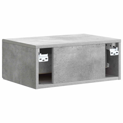 Wandbeugel Bedkast met lade 2 pcs Betongrijs 49 x 34,5 x 20 cm