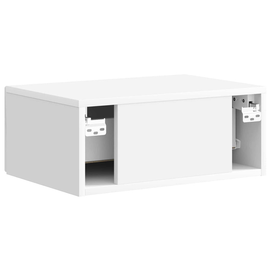 Wandbeugel Bedkast 2 pcs Hoogglans Wit 49 x 34,5 x 20 cm