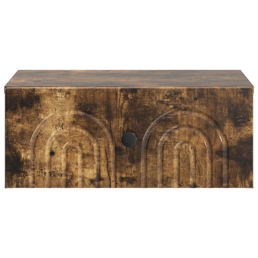 Wandbeugel Bedkast Gerookt eiken 49 x 34,5 x 20 cm Bewerkt hout