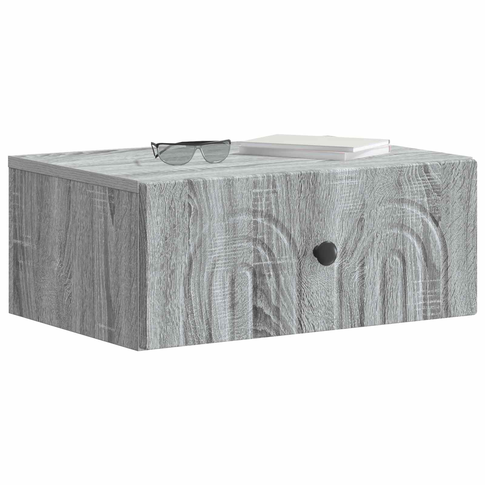 Wandbeugel Bedkast Grijs sonoma 49 x 34,5 x 20 cm Bewerkt hout