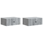 Wall Bracket Wall Bed 2 pcs Grey sonoma 49 x 34.5 x 20 cm