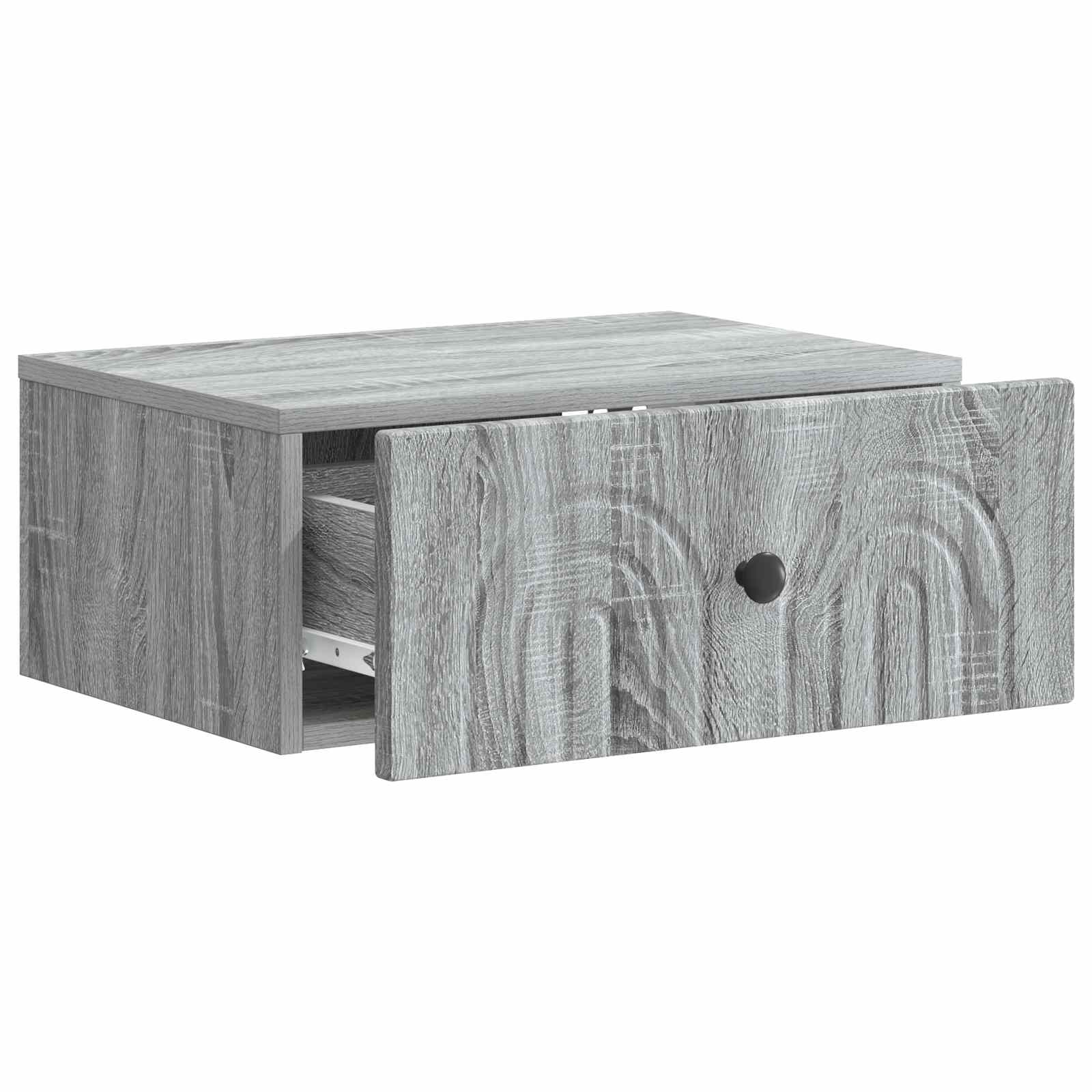 Wandbeugel Bedkast 2 pcs Grijs sonoma 49 x 34,5 x 20 cm