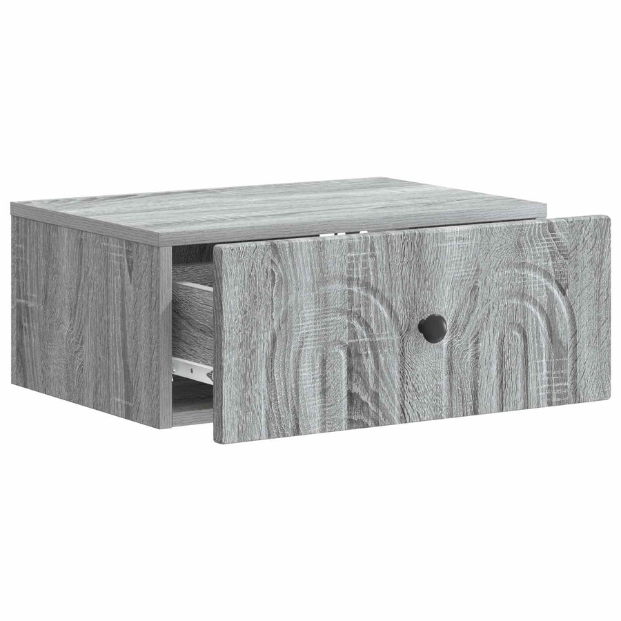 Wandbeugel Bedkast 2 pcs Grijs sonoma 49 x 34,5 x 20 cm