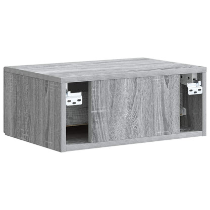 Wandbeugel Bedkast 2 pcs Grijs sonoma 49 x 34,5 x 20 cm