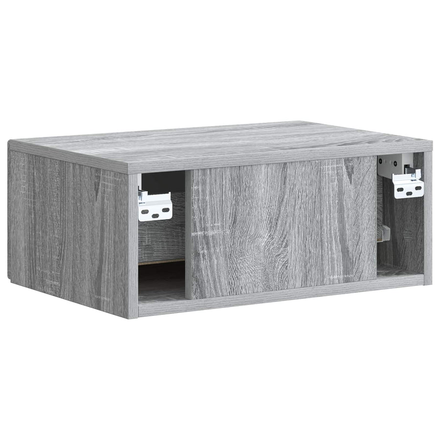 Wandbeugel Bedkast 2 pcs Grijs sonoma 49 x 34,5 x 20 cm