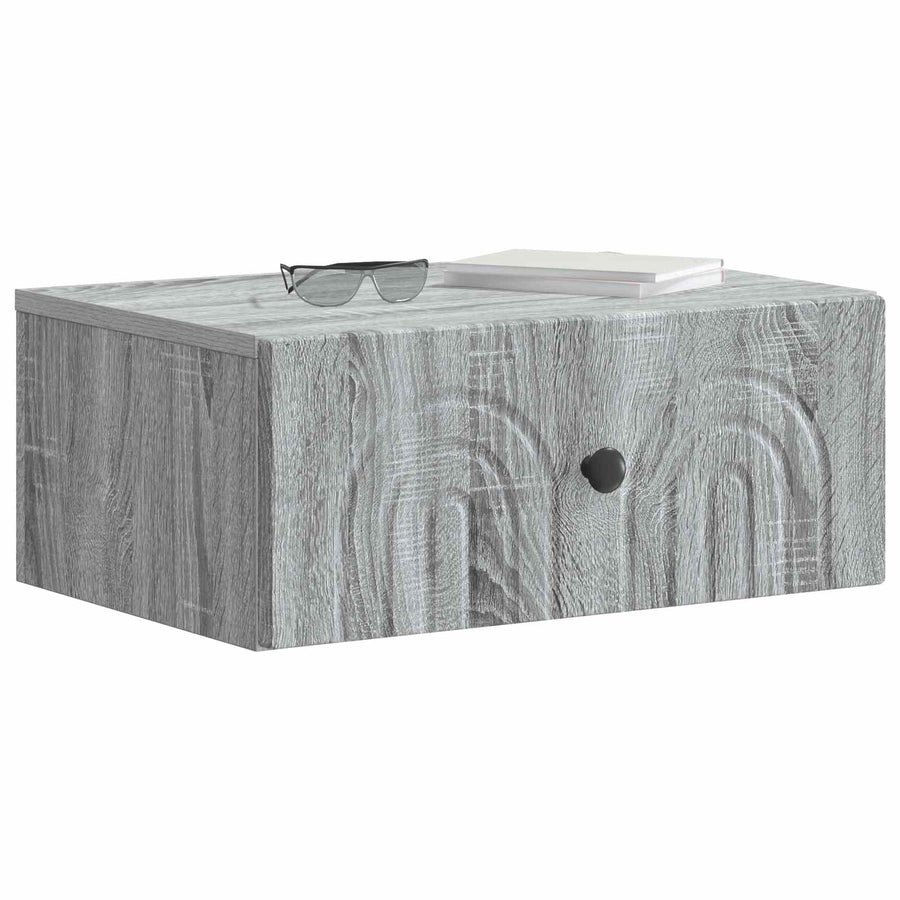 Wandbeugel Bedkast 2 pcs Grijs sonoma 49 x 34,5 x 20 cm