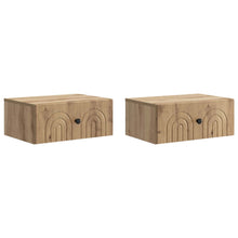 Wandbeugel Bedkast 2 pcs Artisanaal eiken 49 x 34,5 x 20 cm