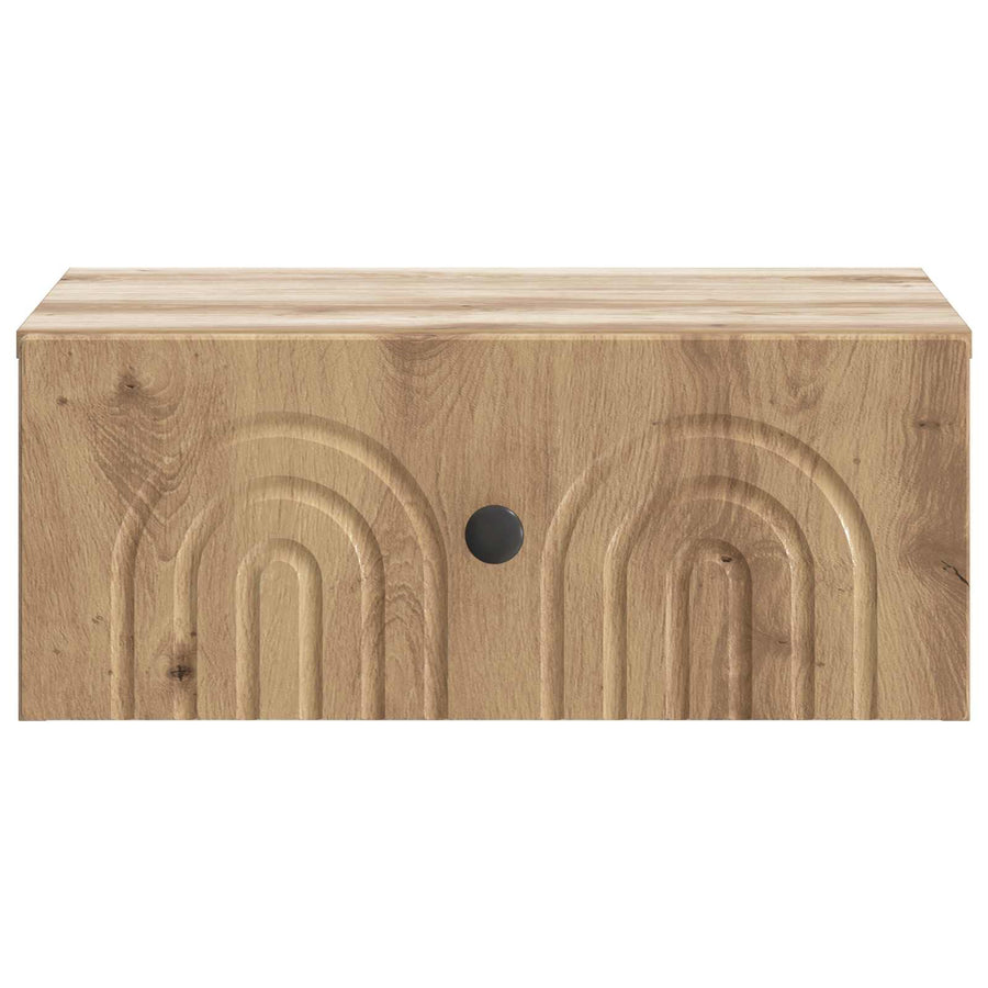 Wandbeugel Bedkast 2 pcs Artisanaal eiken 49 x 34,5 x 20 cm