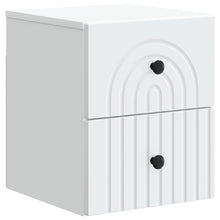 Wandbeugel Bedkast met lade Wit 33 x 34,5 x 40 cm Bewerkt hout
