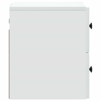 Wandbeugel Bedkast 2 pcs Wit 33 x 34,5 x 40 cm Bewerkt hout