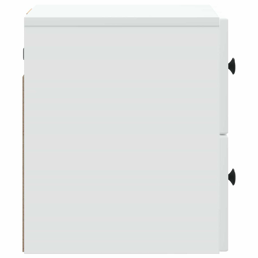 Wandbeugel Bedkast 2 pcs Wit 33 x 34,5 x 40 cm Bewerkt hout