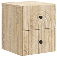 Wandbeugel Bedkast Sonoma Eiken 33 x 34,5 x 40 cm Bewerkt hout