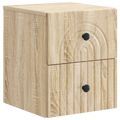 Wandbeugel Bedkast Sonoma Eiken 33 x 34,5 x 40 cm Bewerkt hout