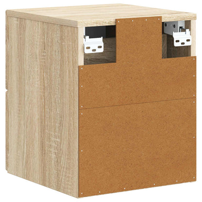 Wandbeugel Bedkast Sonoma Eiken 33 x 34,5 x 40 cm Bewerkt hout